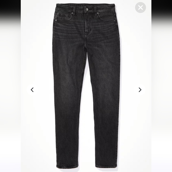 Americsn Eagle Strigid Mom Jeans Black wash Sz 00 Regular - Picture 13 of 13